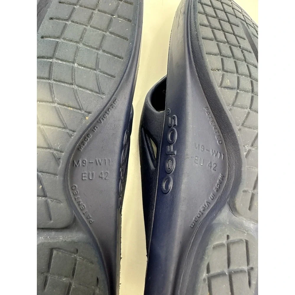LOT OF 2 OOFOS UNISEX ADULTS SIZE M'S 8-‎ W'S 11 BLACK/NAVY BLUE EU 42